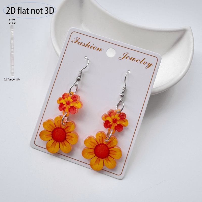 Women's Retro Double-Layer Flower Earrings